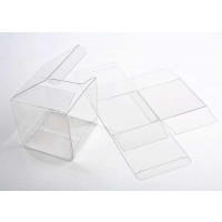Plastic Gift Boxes 7.6x7.6x7.6cm Crystal Clear (25 pieces) [FB58]