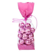 Printed Bags Pink 6.7x4.8x27.3cm with side gusset (100 pieces) [G2PK]