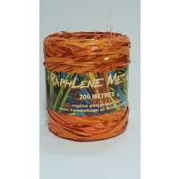 Curling Ribbon Raffia Metal Orange 200 meter (1 roll) [HV-RAM200OR]