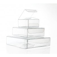 Giftboxes Crystal Clear 7.6 x 7.6 x 17.8cm (25 Pieces) [VB300]