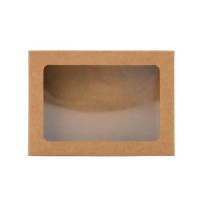 Kraft Gift Boxes with Window 21.5x2.5x31cm (25 pieces) [WKRGA4]