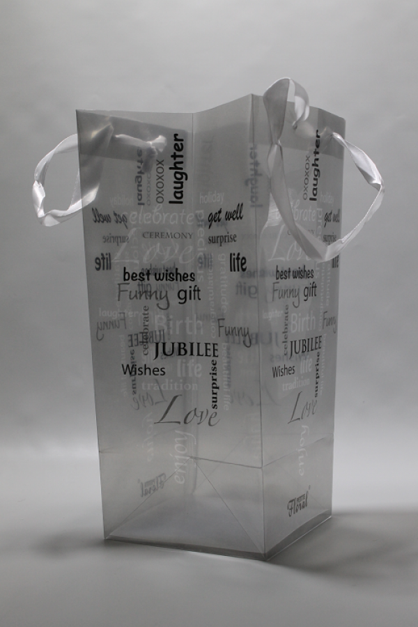 GBAG12x30 Clear vase bag in the colour gray. 12.5 (till 16)x30 cm (10 pieces) 